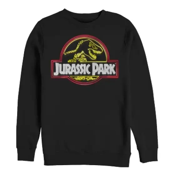 Men's Jurassic Park Neon T Rex Logo Sweatshirt image {2}
