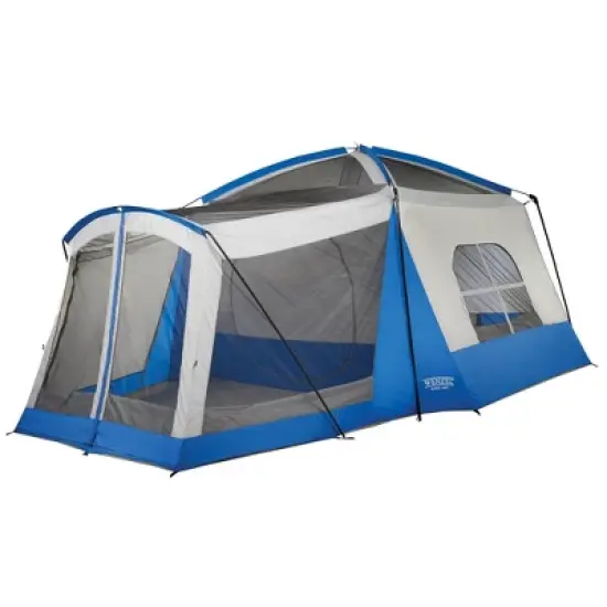 Wenzel Klondike 16 x 11 Foot 8 Person 3 Season Screen Room Camping Tent, Blue image {1}