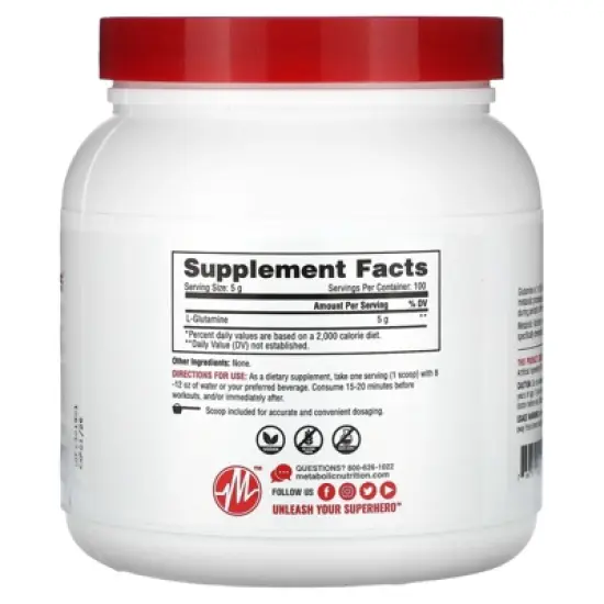 Metabolic Nutrition Glutamine (500) image {1}