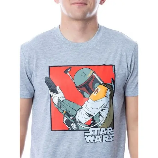 Star Wars Mens' Boba Fett Sleep Pajama Set Crewneck Shirt Pants Multicolored image {2}