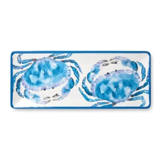 Certified International 2pc Beach House Crab Melamine Platter Set image {3}
