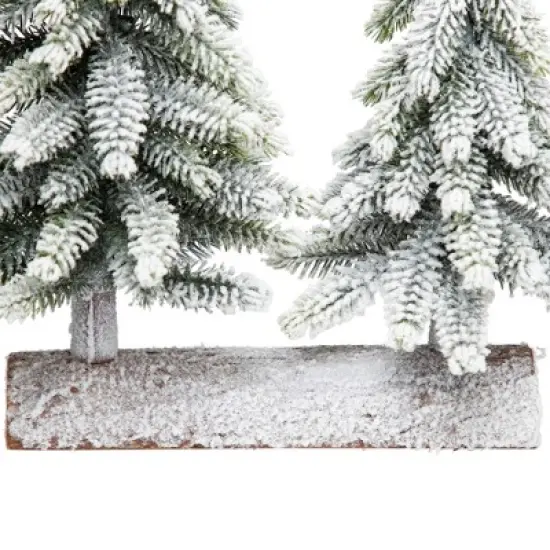 Northlight Frosted Pine Tree Duo Christmas Decoration - 12" - Unlit image {5}