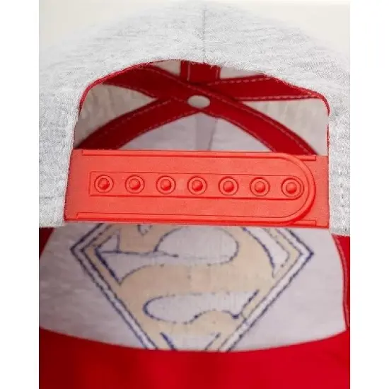 DC Comics Super Hero Boys' Baseball Hat-Superman Kids Cap for Ages 4-7 (Grey/Blue) image {2}