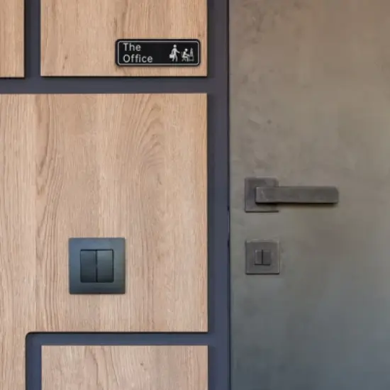 Unique Bargains Acrylic Self-Adhesive Smooth Home Business the Office Sign image {4}