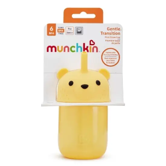 Munchkin 9oz Gentle Transition First Straw Cup - Honey/Bear/Yellow image {1}