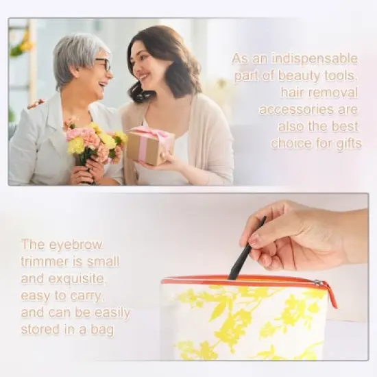 Unique Bargains Stainless Steel Eyebrow Scissors Set Black 6 Pcs image {5}