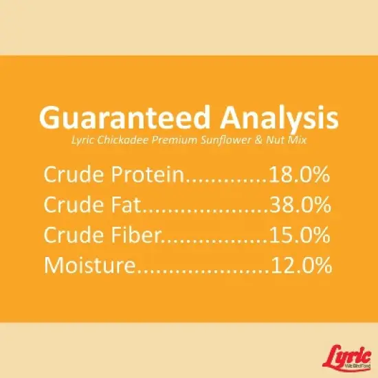 Lyric Chickadee Wild Bird Seed - Sunflower & Nut Premium Wild Bird Seed for Outside Feeders, for Chickadees, Nuthatches & Titmice - 20 lb Bag image {8}