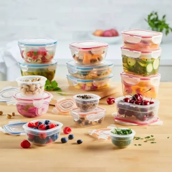 LocknLock Easy Essentials Color Mates Assorted Food Storage Container Set - 30pc image {4}