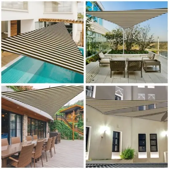 LAGarden 22Ft HDPE Triangle Sun Shade Sail image {7}