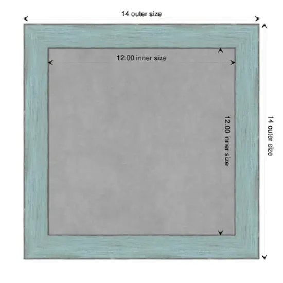 Amanti Art Sky Blue Rustic Wood Framed Magnetic Board image {3}