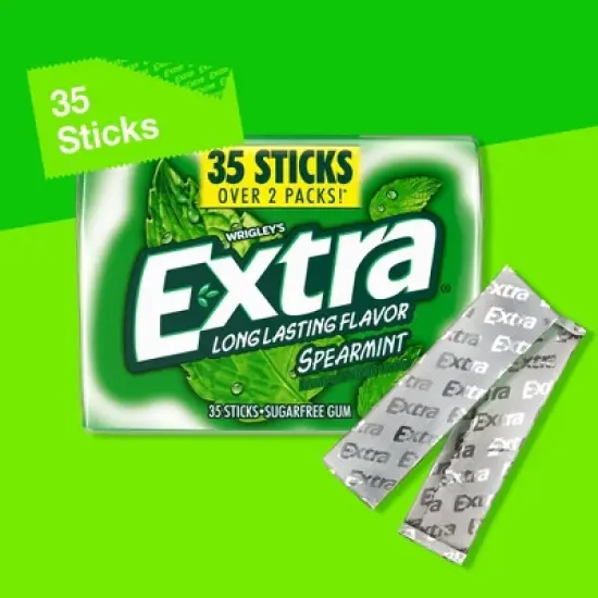 Extra Sugar-Free Spearmint Sugar Free Chewing Gum - 35ct image {3}