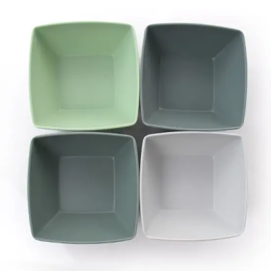 Gibson Home Grayson 4 Piece 6 Inch Melamine Bowl Set in Assorted Colors image {3}