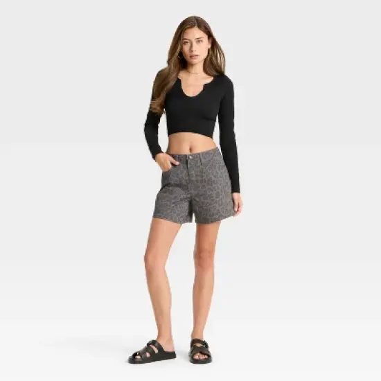 Women's Mid-Rise Loose Denim Shorts - Wild Fable&trade; image {2}