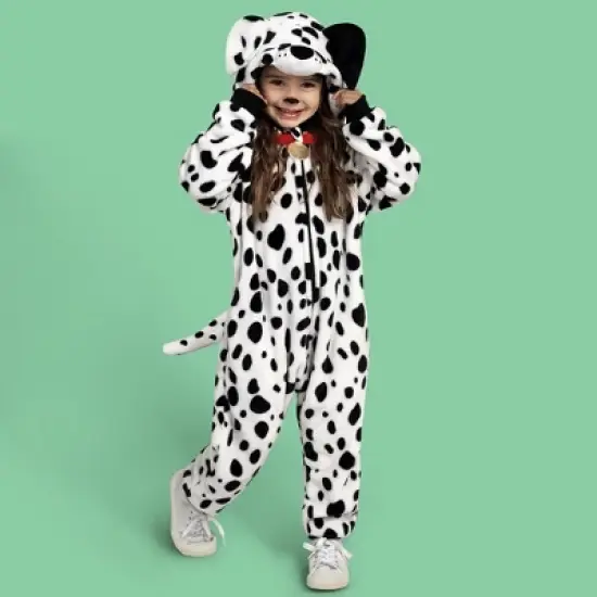 Joyfy Kids Halloween Dalmatian Jumpsuit Pajama , Puppy Jumpsuit for Child Halloween Cosplay Costume Sleepwear-3T image {3}