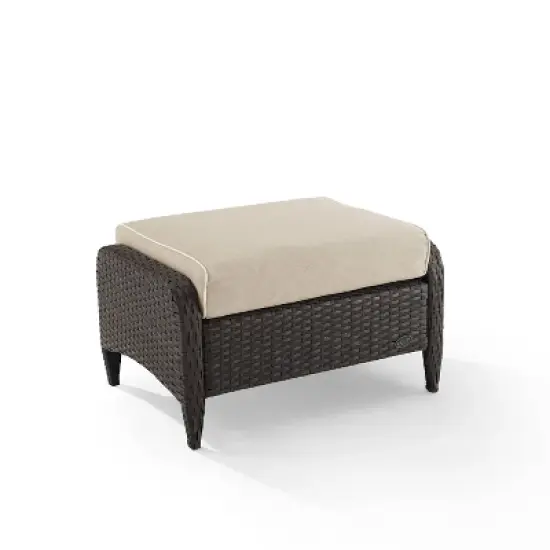 Kiawah Outdoor Wicker Ottoman - Crosley image {10}
