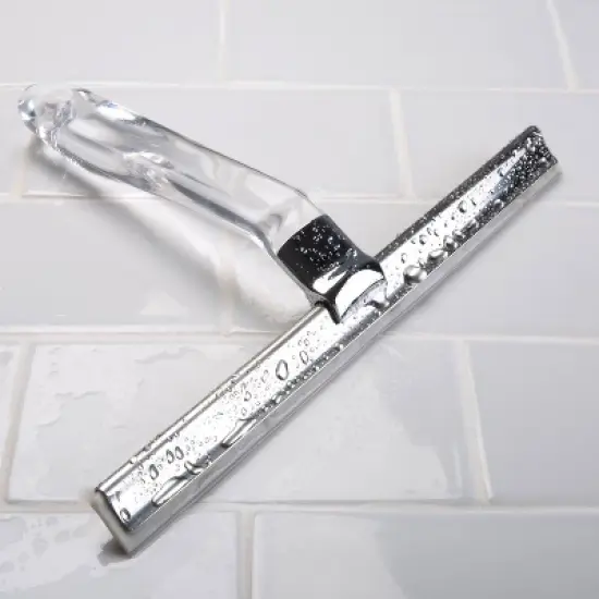 Shower Squeegee with Clear Acrylic Handle Stainless Steel - Bath Bliss image {2}