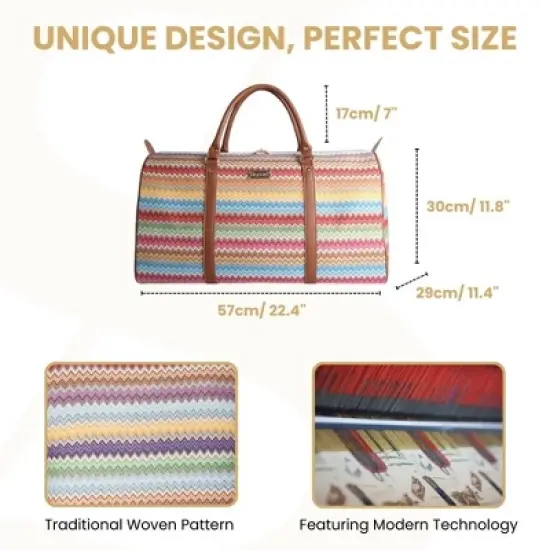 Signare USA Aztec Zigzag Big Holdall/Duffel Bag image {2}