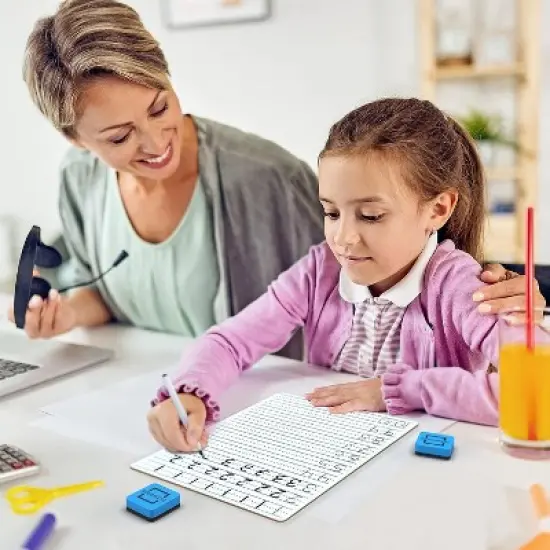 SCRIBBLEDO Handwriting Practice 9"x12" Dry Erase Board Pack of 10 w Erasers image {4}