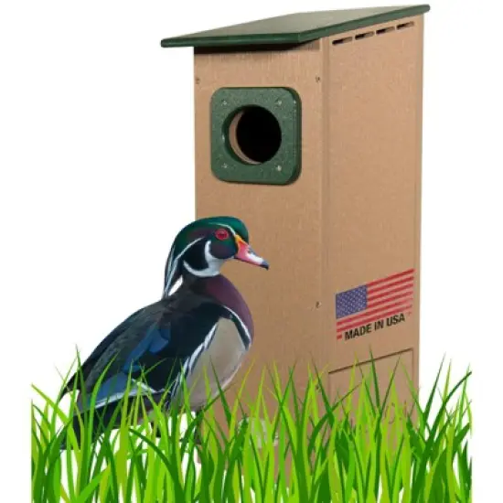 JCS Wildlife Recycled Poly Lumber Wood Duck House image {11}