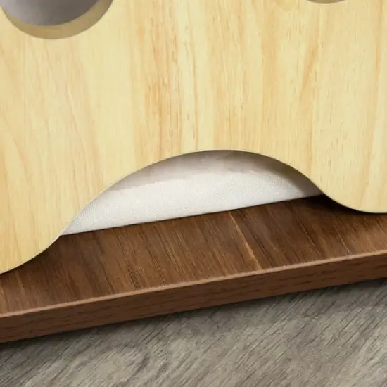 PawHut Furniture Style Dog Crate End Table with Removable Door Panel, Dog Crate Bed with Foam Cushion, Safety Lock, Indoor Use, for Small & Medium Dogs, Brown image {5}