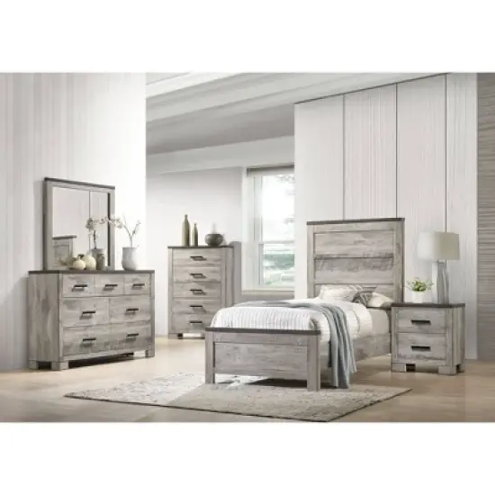 3pc Adam Panel Bedroom Set Gray - Picket House Furnishings image {4}