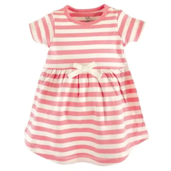 Touched by Nature Baby and Toddler Girl Organic Cotton Short-Sleeve Dresses 2pk, Tulip image {3}