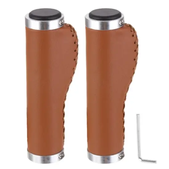 Unique Bargains Non-Slip PU Fit 7/8" Mountain Road MTB Scooter Bike Handlebar Grips 1 Pair 5.31" image {4}