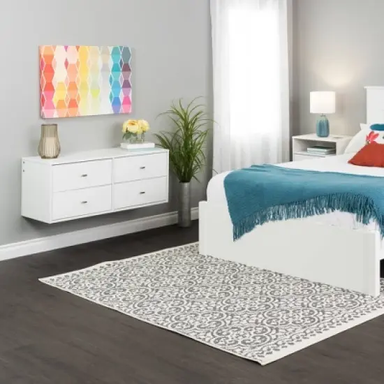 Hanging Dresser and Nightstand Set White - Prepac image {6}