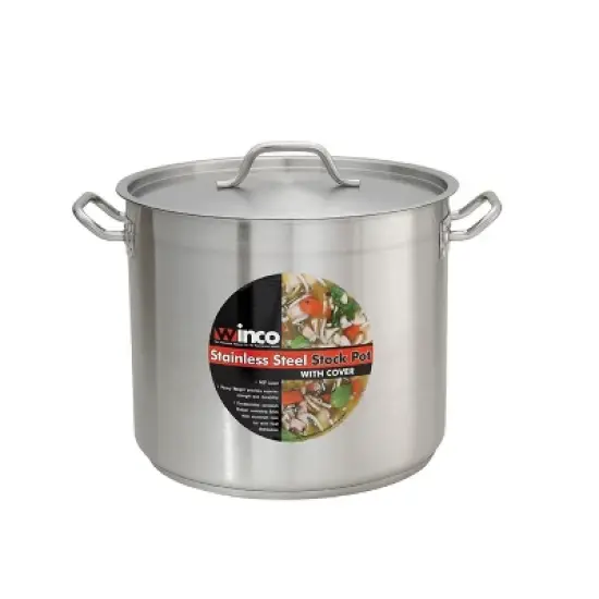 Winco Stock Pot with Cover, Stainless Steel image {1}