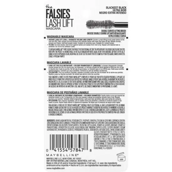 Maybelline Falsies Lash Lift Volumizing and Lengthening Mascara image {5}