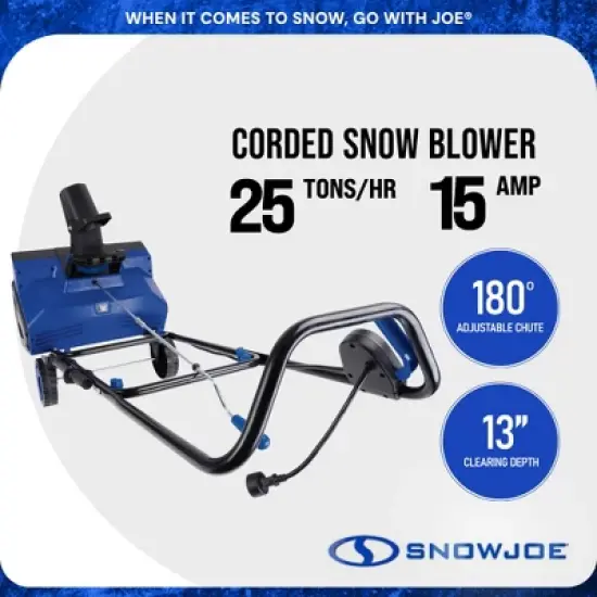 Snow Joe Corded Electric Walk Behind Snow Blower, 15-Amp Motor, 22" Clearing Path with 25 Feet Throwing Distance & 2 LED Lights, SNJ-SJ627E image {3}