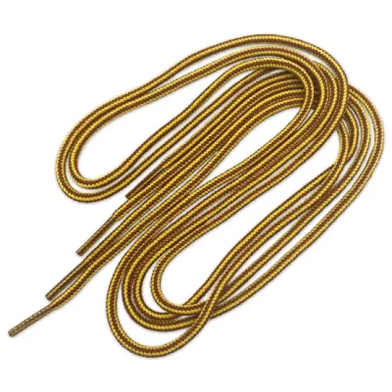 Shoe Gear Round Boot Laces - Brown/Yellow 54": Polyester Shoe Accessories, 2-Pack image {2}