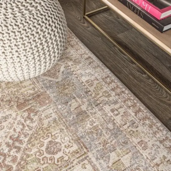 Darija Ornate Geometric Medallion Area Rug  - JONATHAN Y image {6}