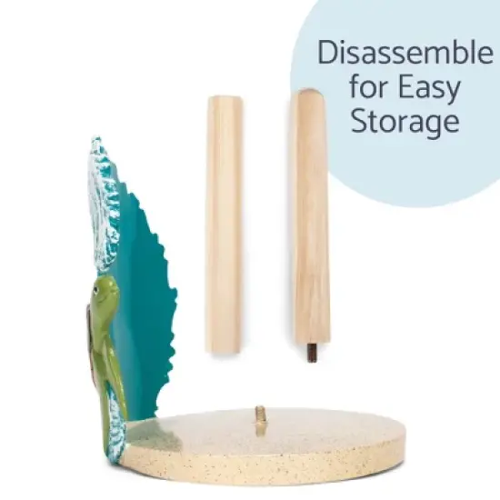 Elanze Designs Turtle Ocean Wave 12 inch Resin and Wood Paper Towel Holder image {2}