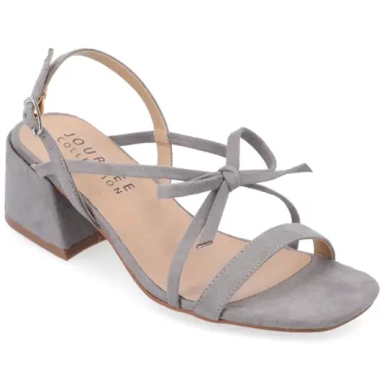 Journee Collection Womens Amity Sling Back Multi Strap Block Heel Sandals image {12}