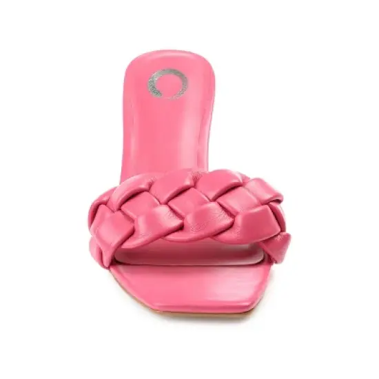 Journee Collection Womens Hattie Tru Comfort Foam Open Toe Mid Stiletto Pumps Magenta 8 image {5}