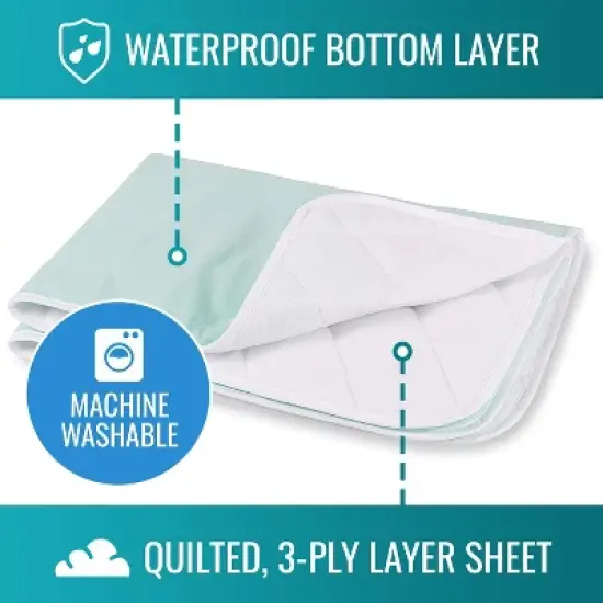 DMI Waterproof Sheet, Bed Pad, Bed Liner, Mattress Protector, Pee Pad, FSA and HSA Eligible, 30 x 36 image {2}