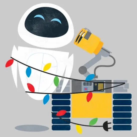 Men's Wall-E Eve Christmas Lights Sweatshirt image {1}