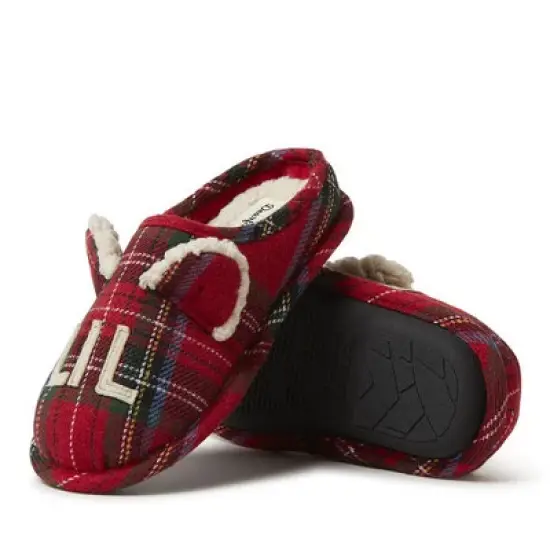 Dearfoams Kid's Remy Plaid Lil Bear Family Clog Slipper image {5}
