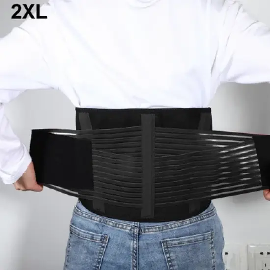 Unique Bargains Breathable Back Lumbar Adjustable Support Belt 1 Pc image {3}
