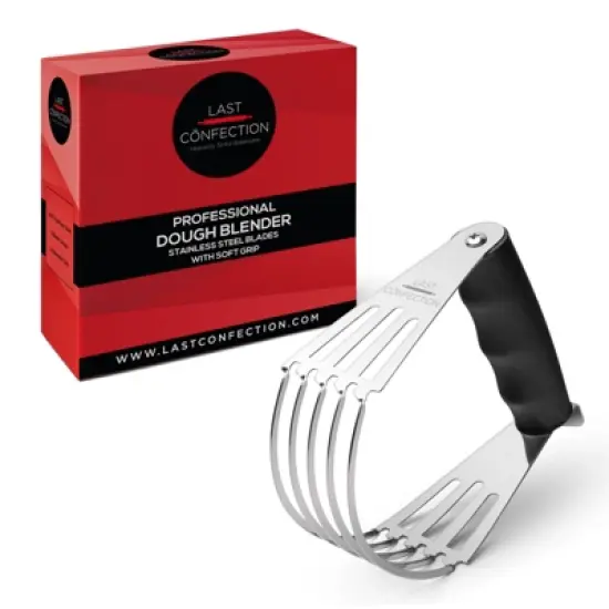 Last Confection Pastry Blender Dough Cutter - Soft Grip Handle & Stainless Steel Blades - Professional Flour Mixer for Pasta, Pie Crust and Cake image {2}