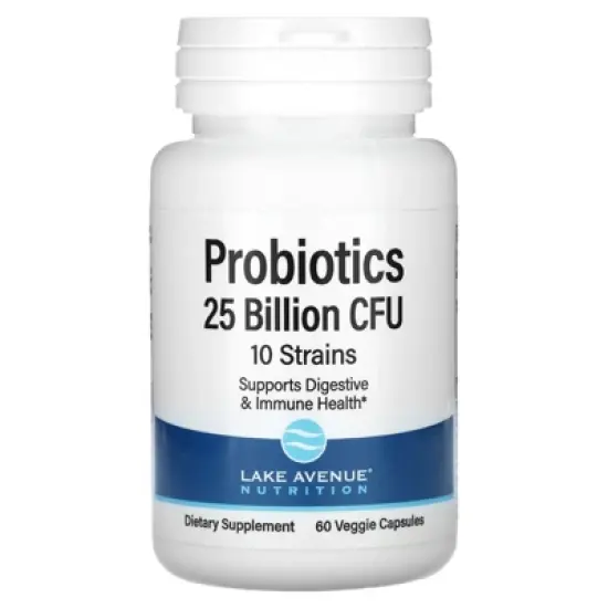 Probiotics, 10 Strain Blend, 25 Billion CFU, Supports Digestive & Immune Health, 60 Veggie Capsules image {3}
