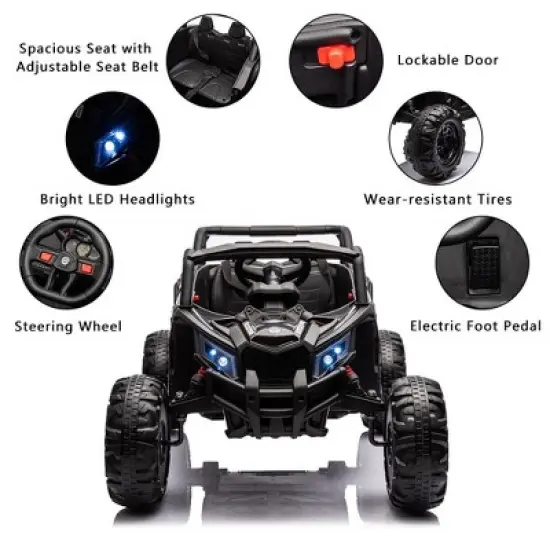 24V Ride On UTV Car, Battery Powered Kids Car, Electric Off-Road UTV Car with Remote Control, Ride on Toy for Kids image {6}