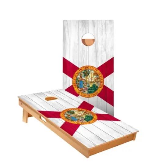 Skips Garage Florida Flag Cornhole Boards - ACA Star Series image {1}