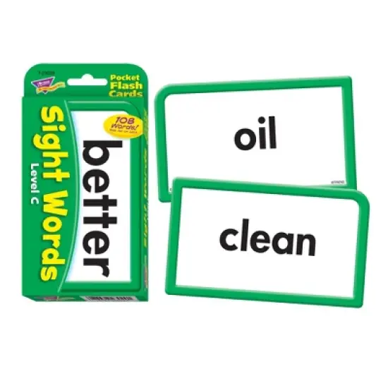 TREND Sight Words � Level C Pocket Flash Cards image {1}