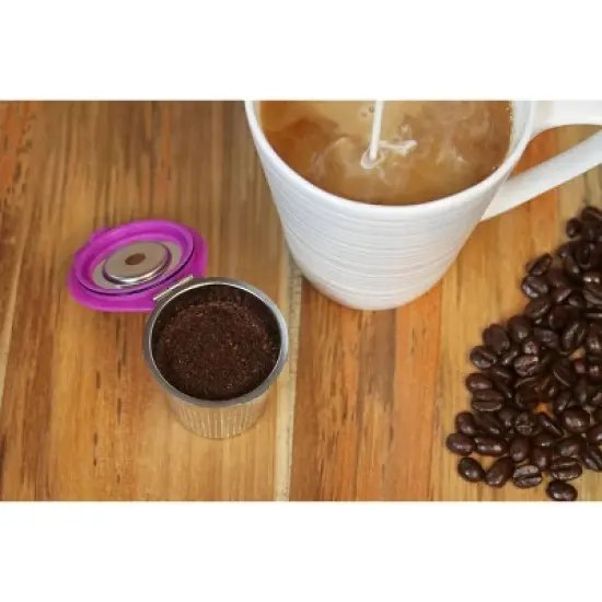 Perfect Pod Caf&eacute; Flow Stainless Steel Premium Reusable Single-Serve Coffee Filter Cup - 2pk: Metal K Cup Pods image {5}