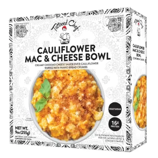 Tattooed Chef Frozen Cauliflower Mac & Cheese Bowl - 9oz image {4}