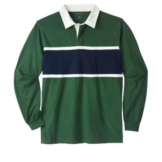 KingSize Men's Big & Tall Long-Sleeve Rugby Polo image {6}