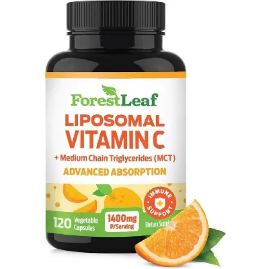 Forest Leaf Liposomal C 1000mg Capsules, Immune Booster with MCT Oil & Sunflower Lecithin, Superior Absorption - 120 Caps image {7}