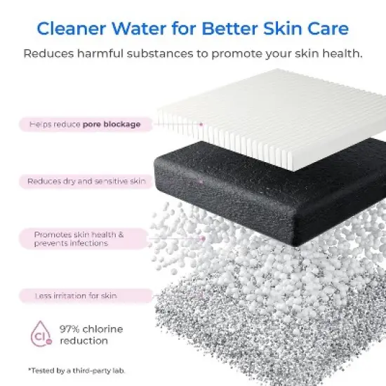 Waterdrop Water Filter for Bathroom for Face Care, Reduces Chlorine, Scale in Water,WD-BFU2 image {4}